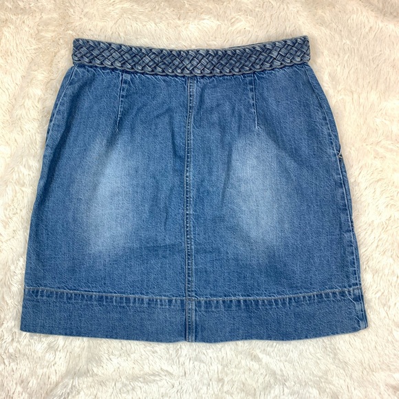Joie Sorren Braided Button Front Denim Skirt - Picture 3 of 6